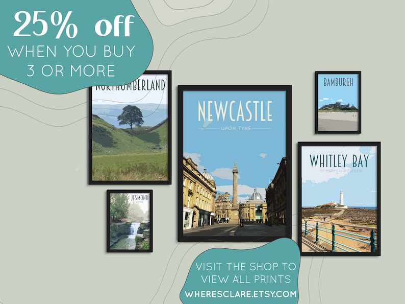 Durham Travel Poster Retro Vintage Style UK Art Print Etsy UK
