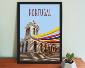 Portugal Travel Poster - Algarve Retro Style Art Print