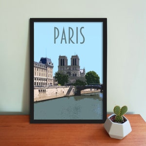Cartaz de viagem de Paris - impressão de arte retrô estilo vintage Paris França, obras de arte, utensílios domésticos, cartão postal de Paris, impressão de arte de viagem de Paris