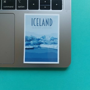 Iceland Sticker Waterproof Iceland Travel Poster Sticker Retro Vintage ...