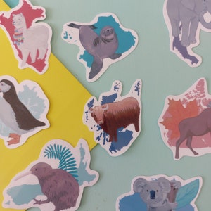 Peru Sticker met een Alpaca Waterdichte Lama sticker dierensticker, alpaca sticker, Zuid-Amerika sticker, vinyl reissticker afbeelding 3