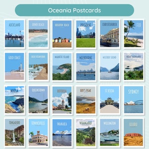 Travel Postcards Pack Retro vintage style cities postcard pack. Athens, Newcastle, Iceland, Edinburgh, Bruges, Malta, Lake Louise More image 6