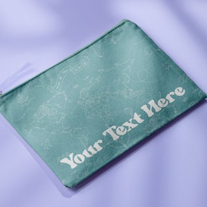 Carteira de viagem em tecido, bolsa de viagem, porta-documentos e passaporte, estojo para lápis, bolsa de diário, bolsa de maquiagem, bolsa de viagem personalizada, impressão de mapa