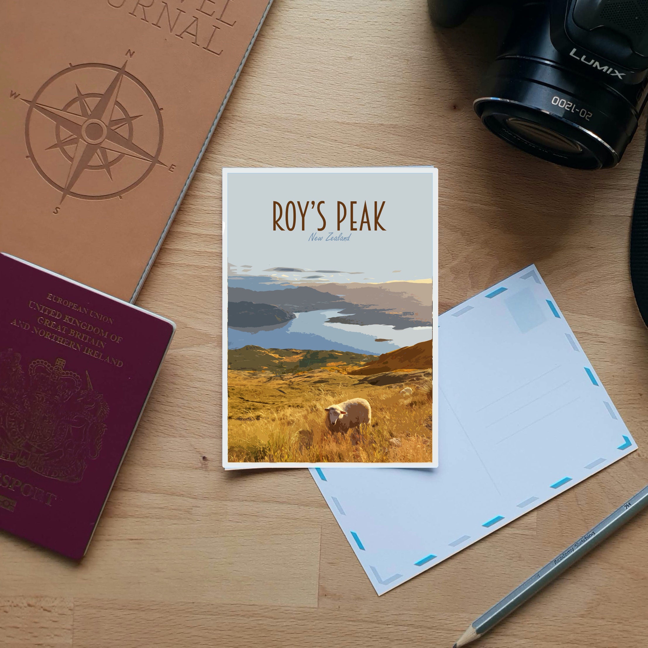 ニュージーランド旅行ポストカードパック - ポストカード12枚 - レトロ