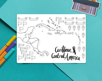 A5 Sticker Sheet Cuba Landmarks Vinyl Stickers - Country Map - View #6