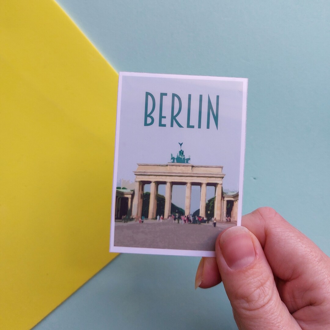 Berlin Sticker - Waterproof Germany Travel Poster Sticker - Retro ...