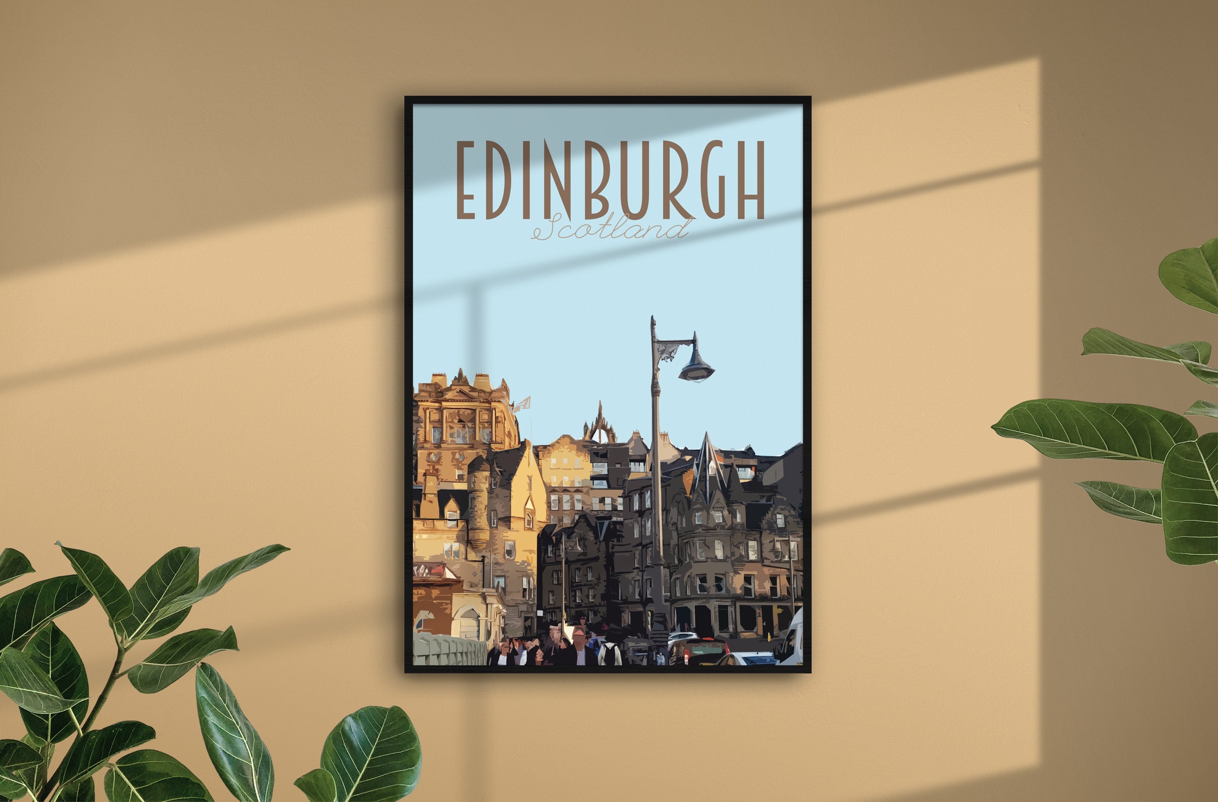 Edinburgh Travel Poster Retro Vintage Style Scotland Art - Etsy Ireland