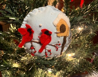 Cardinal Felt Ornament