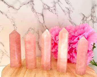 Rose Quartz Tower - Pink Rose Quartz Point - Healing Crystals - Obelisk - Chakra - Crystal Decor - Polished Rose Quartz - Witch Gifts