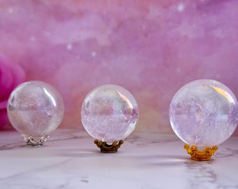Angel Aura Quartz Sphere - Mini Crystal Ball