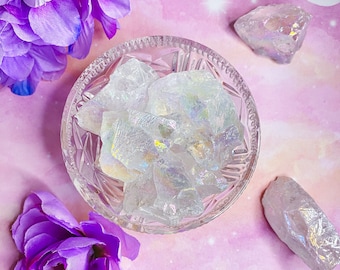 Raw Angel Aura Quartz - Aura Crystals - Metaphysical - Raw Large Quartz - Gifts For Her - Crystal Home Decor - Chakra Stones - Natural
