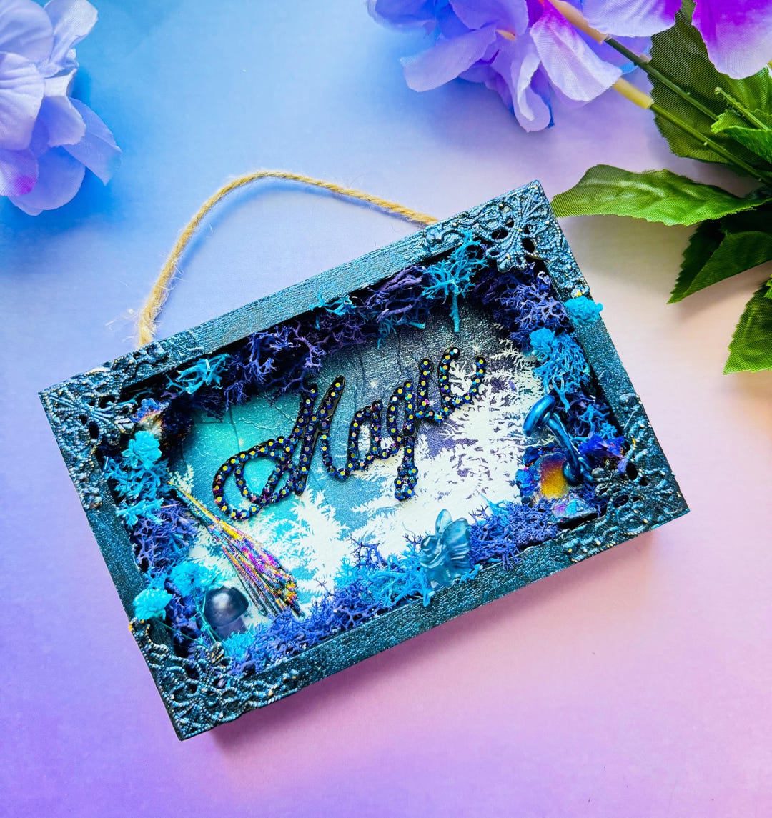 Celestial Wall Art- Hanging Shadow Box- Witchy Home Wall Decor ...