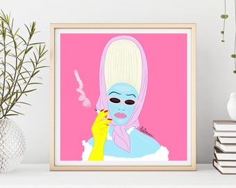 Juno Birch - iconic 60s alien chic realness - UK based drag queen.