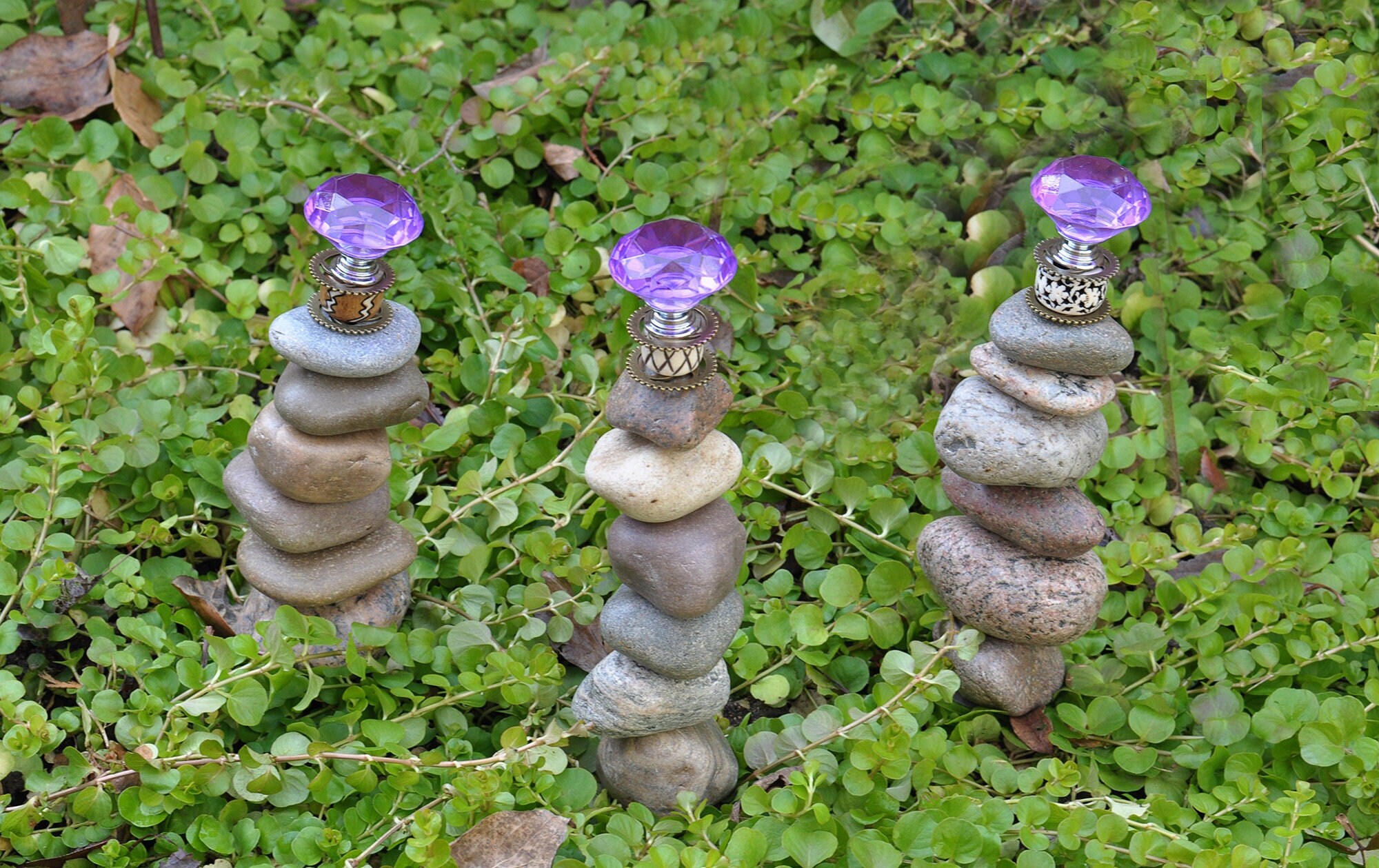 Fairy Garden Stones- 10 Flat Rocks- 1 to 5 inch- 2.5 to 12.5 cm