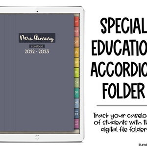 Digital Special Education Accordion Folder - GOODNOTES