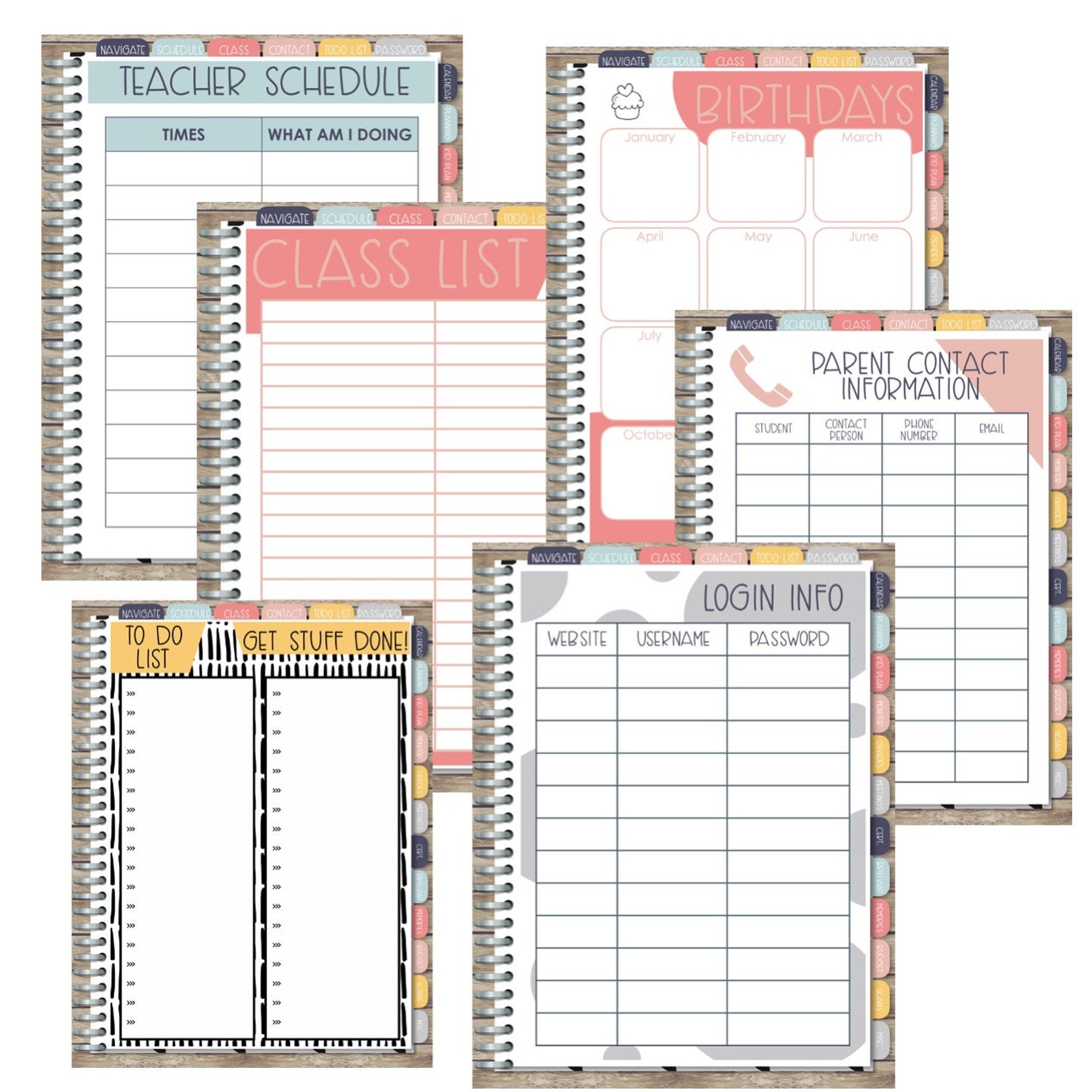 Digital Teacher Planner Goodnotes Etsy