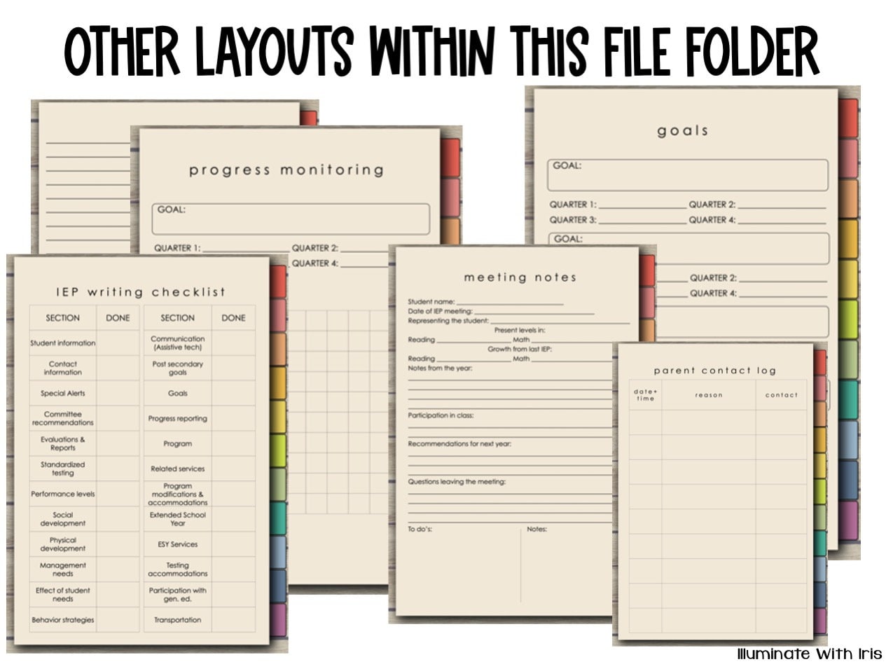 Digital Special Education Accordion Folder GOODNOTES - Etsy