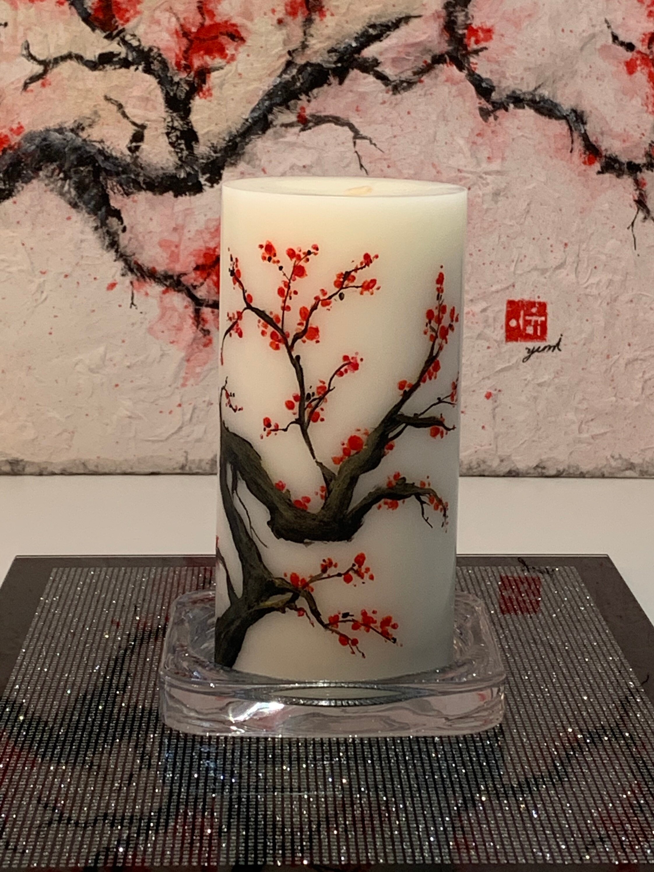 Hand painted Candles Korean Artwork Gift for Him Gift For Etsy