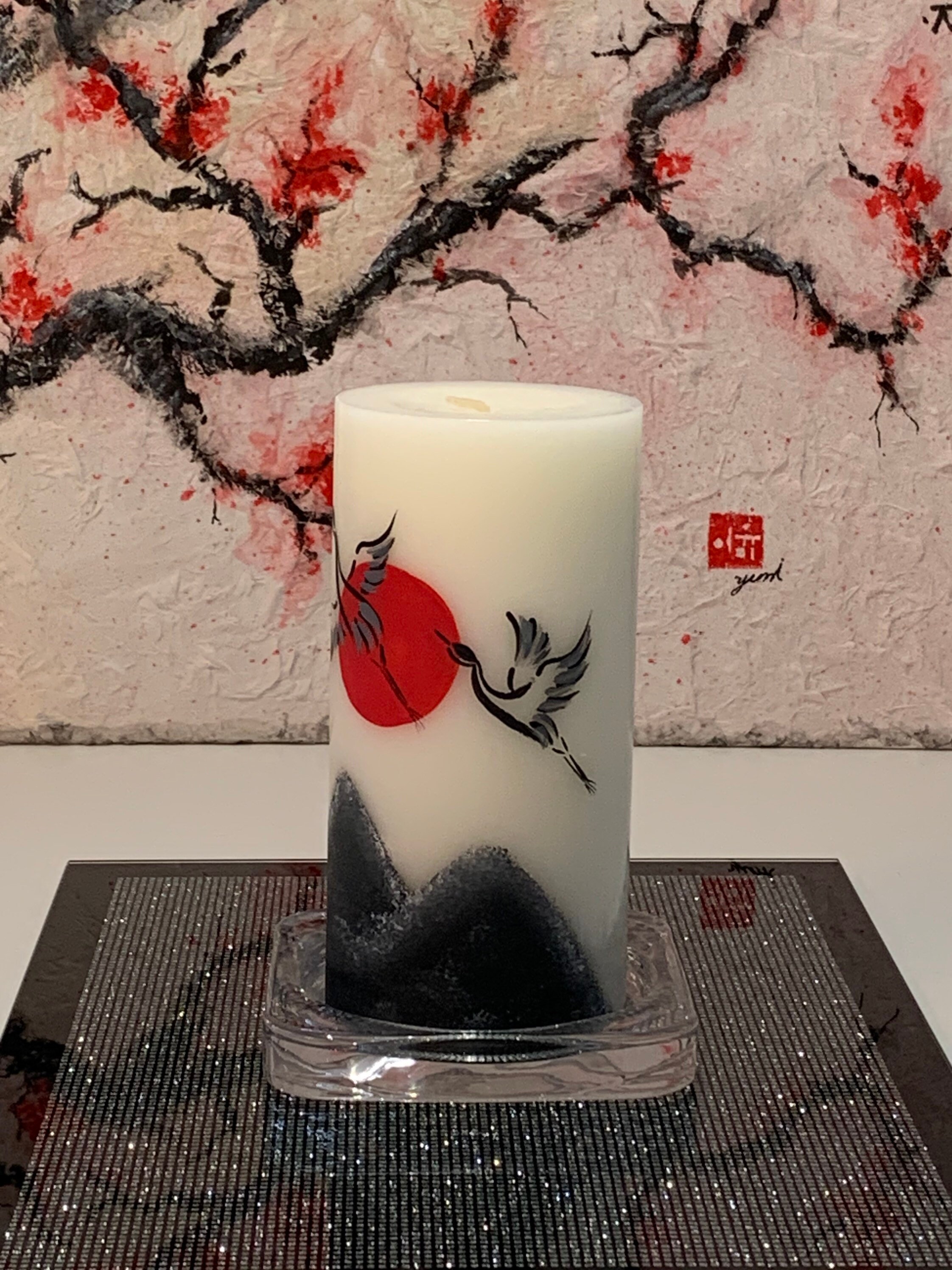 Hand painted Candles Korean Artwork Gift for Him Gift For Etsy
