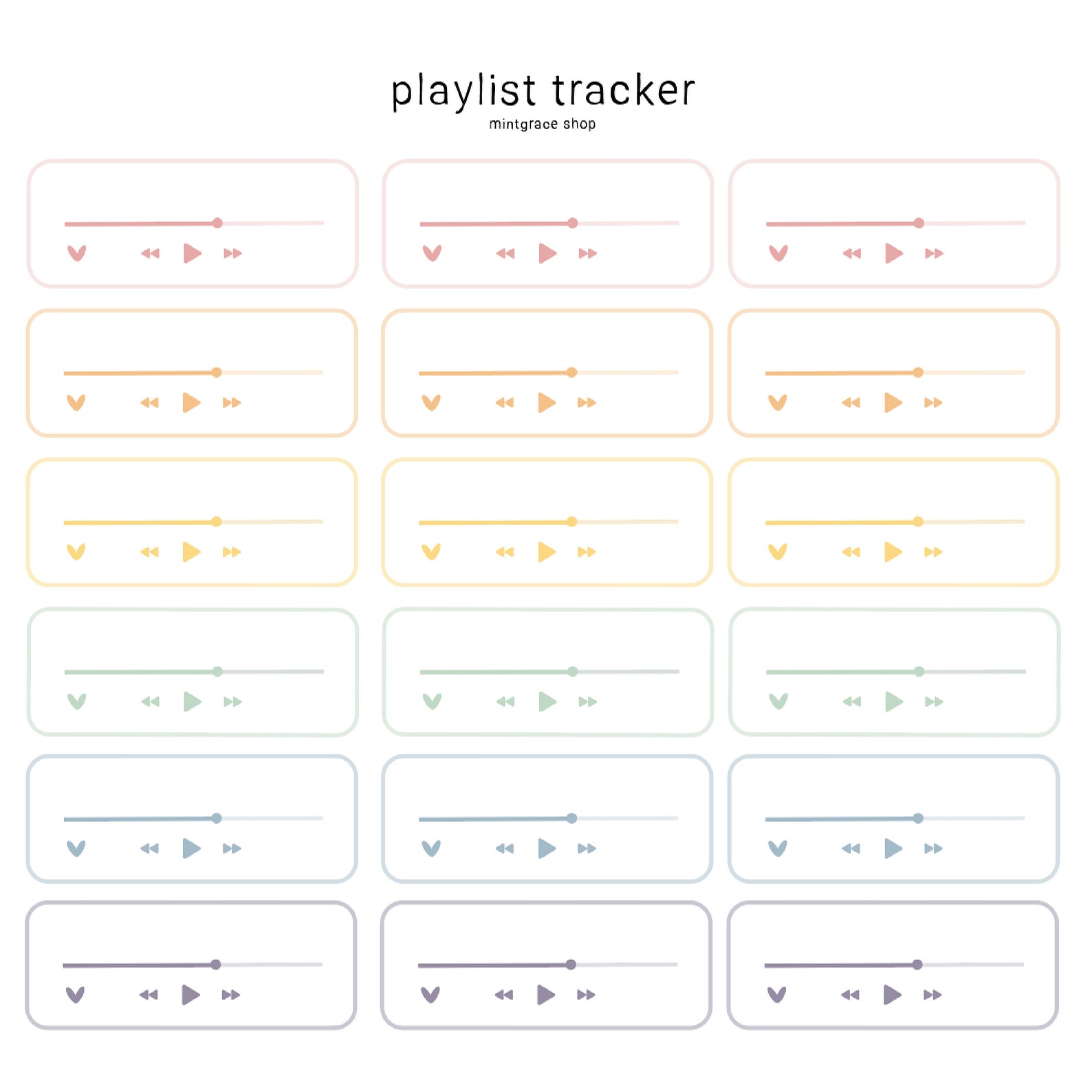 Playlist Tracker Printable | Etsy