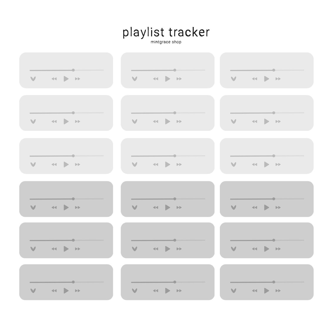 Playlist Tracker Printable | Etsy