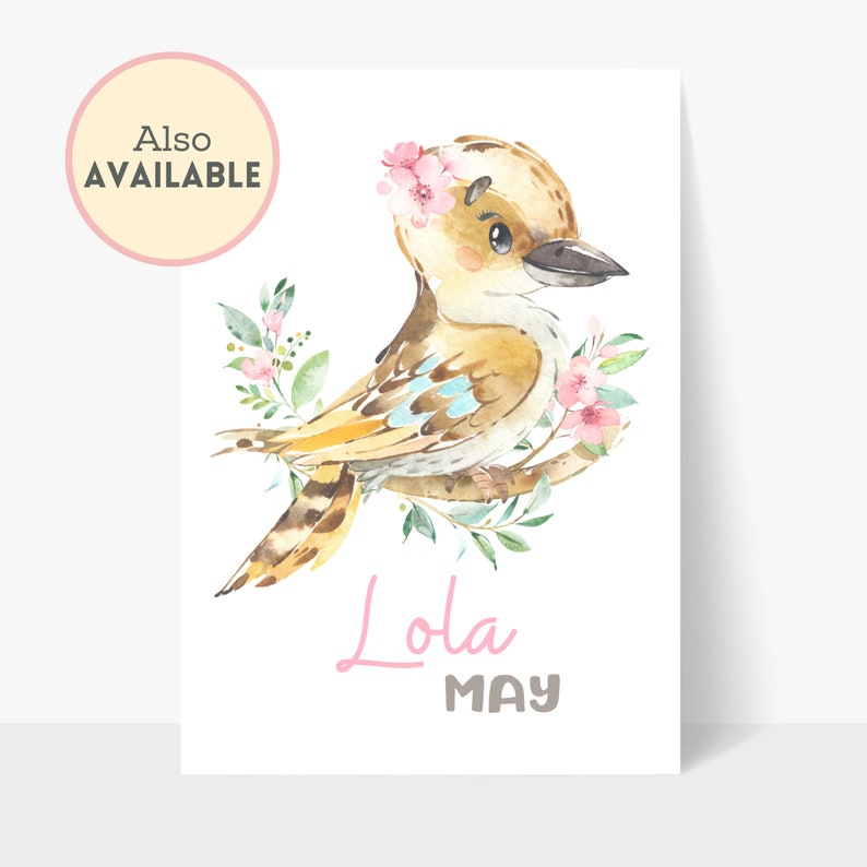 Personalised Baby Print Kookaburra