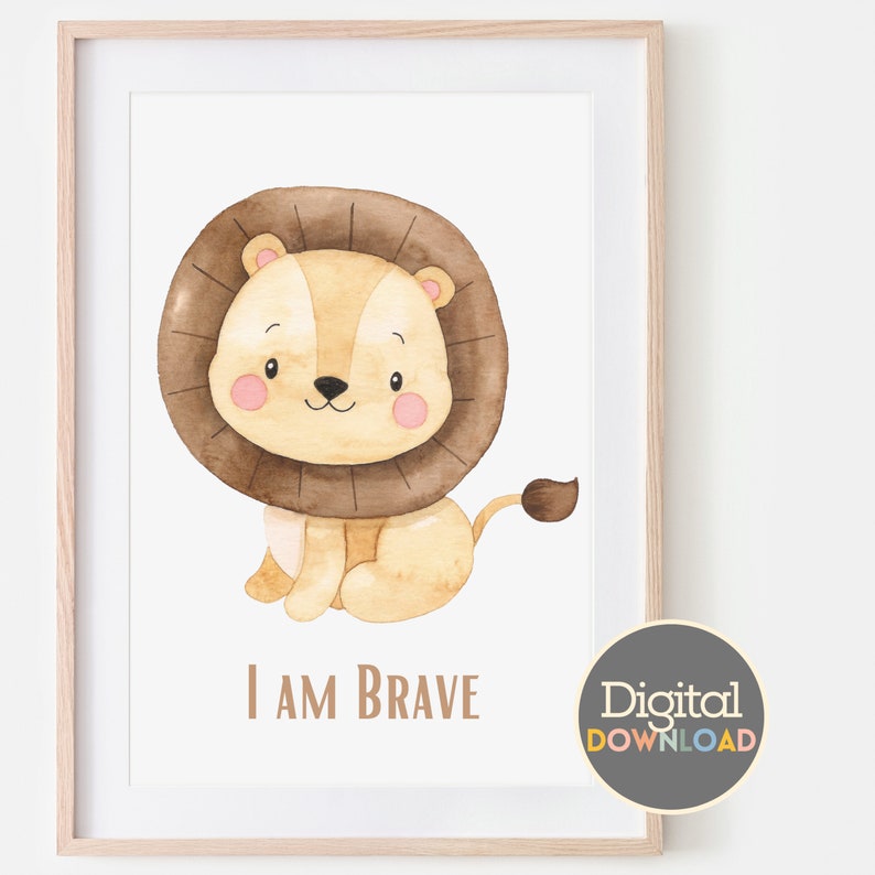Printable Wall Art Nursery Jungle