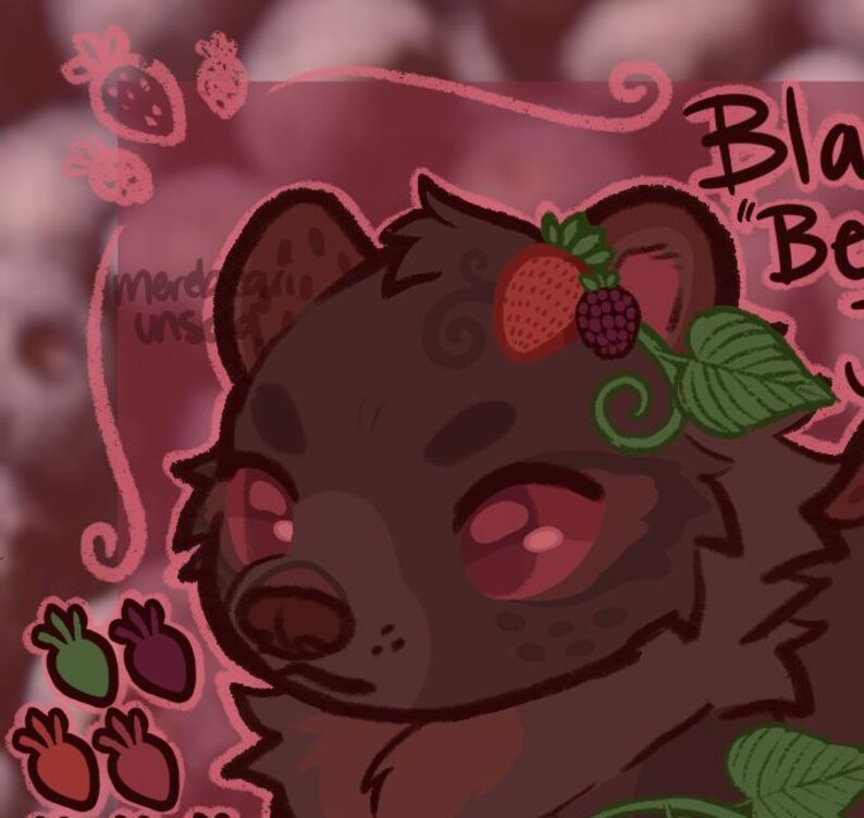Furry Fursona Adoptable Black beary Jam Etsy