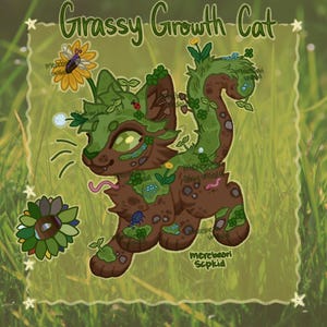 Grassy Growth Cat Furry Fursona Adoptable