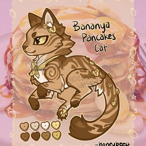 Furry Fursona Adoptable Bananya Pancakes Cat