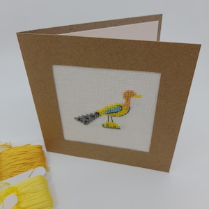 Carte de vœux brodée à la main "Les animaux" / Carte de vœux faite à la main / Carte joyeux anniversaire  / Carte luxe / Carte unique