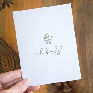 carte de vœux non sexiste de <br> Vous avez des idées ? Carte pour un nouveau-né | Oh bébé carte de vœux | Carte de voeux minimaliste