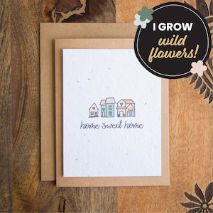 Carte de nouvelle maison à planter, Carte de pendaison de crémaillère personnalisée, pour fille, Cadeau pour nouveau propriétaire, Carte pour nouvel appartement, Meilleurs voeux, Nouveau départ