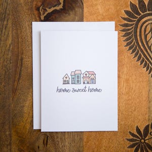 Jolie carte de pendaison de crémaillère, cadeau de pendaison de crémaillère pour couple, carte Home Sweet Home pour fille, carte simple pour pendaison de crémaillère, carte pour nouvelle maison