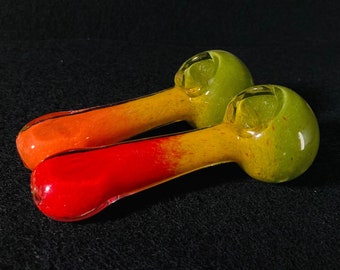 4.5” Rasta Frit Glass Pipe | Pipe | Glass Pipes | Pipes | Smoking Pipe | Tobacco Pipe | Gift