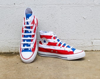 children's american flag converse