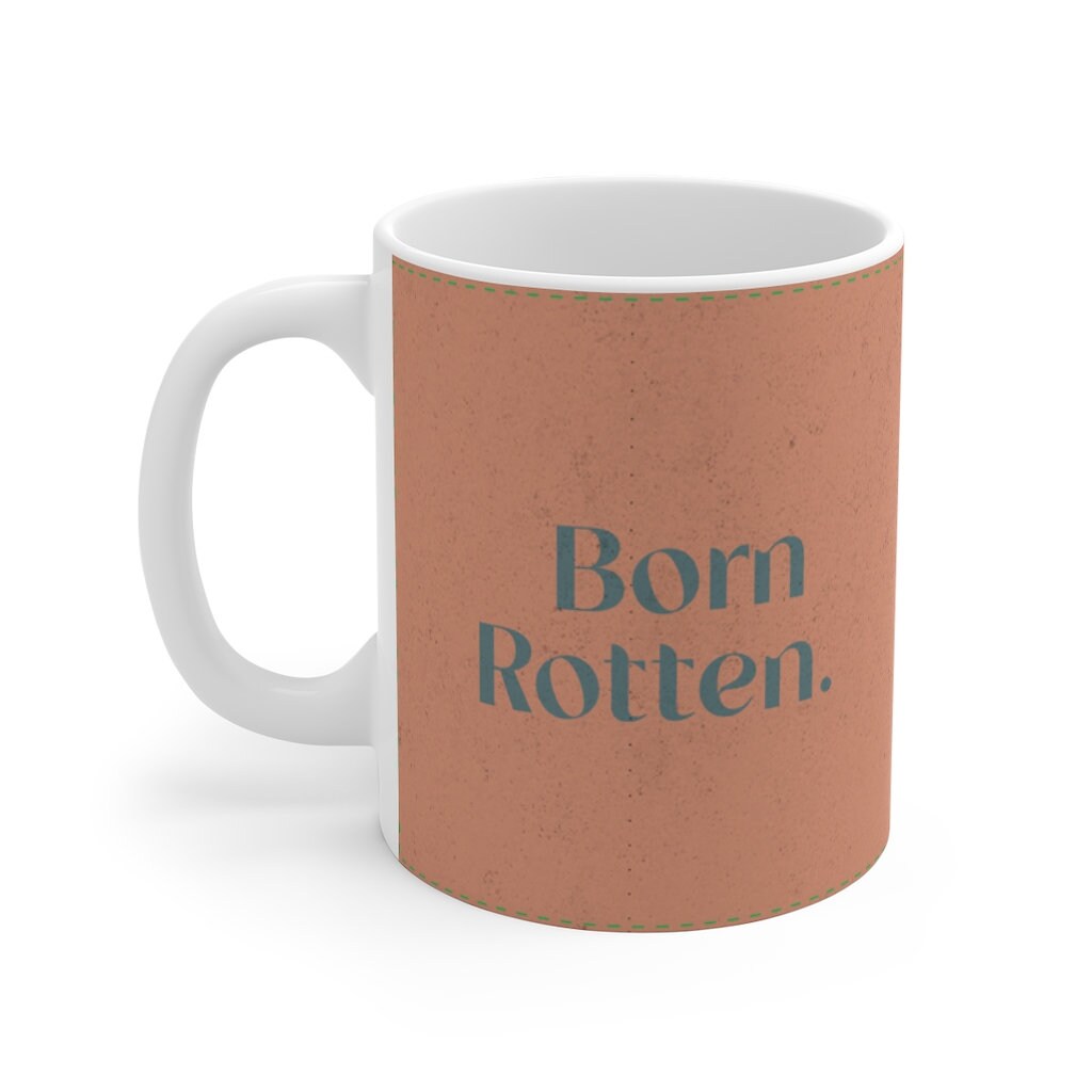 Born Rotten Boho Coffee Mug Ceramic Gift Warm Neutrals - Etsy