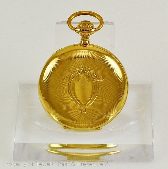 Antike Damen-Taschenuhr mit Sprungdeckel 585 Gold 