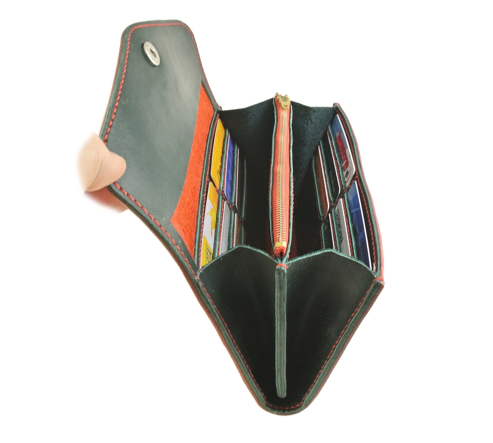 Leather women's wallet pattern Cash envelope wallet Etsy