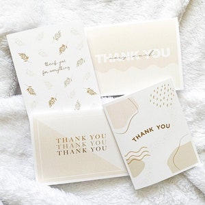 Pack minimaliste de cartes de voeux de remerciement