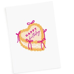 Happy Birthday | Vintage Cake Greeting Card