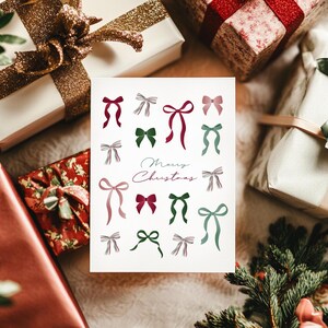 Carte de voeux de Noël avec noeuds