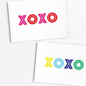Saint-Valentin XOXO | Rose Rouge ou Bleu Vert Jaune