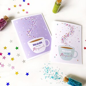 Carte de vœux magique de la fête des mères