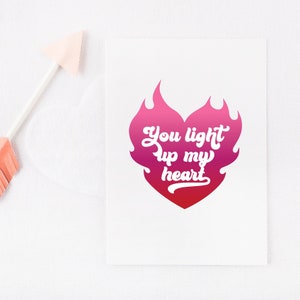 Vous illuminez mon cœur | Carte de voeux pour la Saint-Valentin