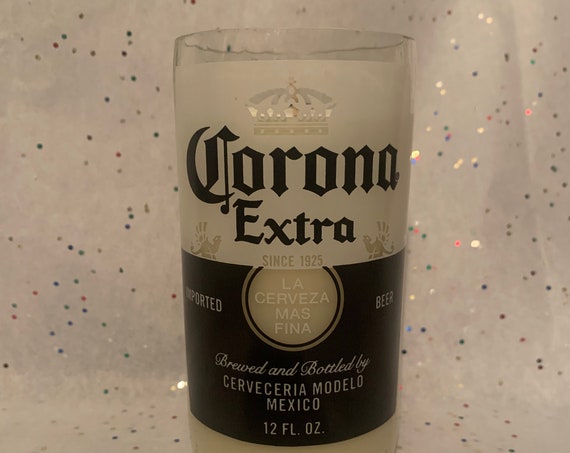 CORONA EXTRA recycled upcycled beer bottle candle/scented beer bottle soy wax candle/recycled Corona beer bottle candle/gift for bar/