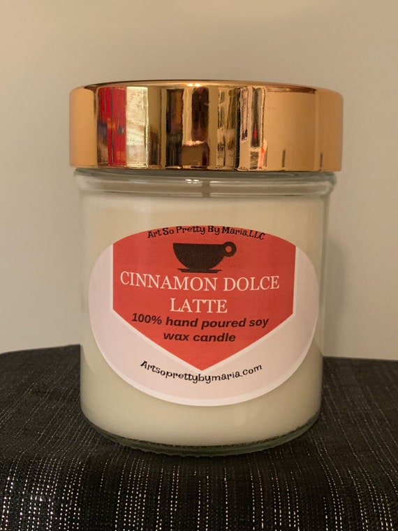 CINNAMON DOLCE LATTE highly scented soy wax candle/coffee candle/elegant candles/Gift for mon/sweet candle/dulce candle/coffee candle/10oz