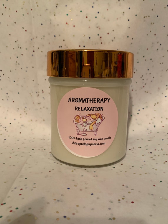 AROMATHERAPY RELAXATION scented soy wax candle/yoga candle/calming candle/spa candle/yogi gift/luxury candle/best selling candle/10oz jar
