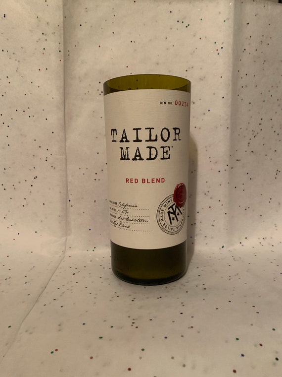 TAILOR MADE CANDLE/red blend recycled upcycled wine bottle scented soy wax candle/wine bottle candle/fun candle for Bar and wine lover/16oz