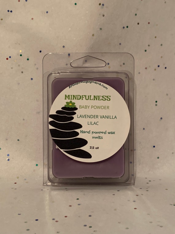 MINDFULNESS/Baby Poweder-Lavender-Lilac scented wax melts/relaxation wax melts/Spa wax melts/tranquility wax tarts/best selling melts/2.5oz
